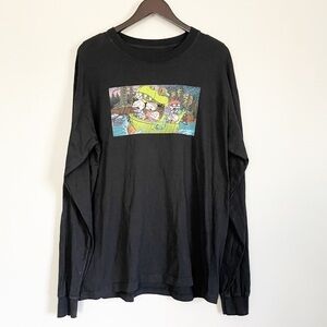 𝅺DUMBGOOD Men’s Rugrats Long Sleeve Tee Black Large